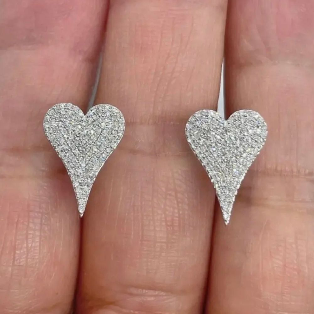 Diamond Heart Earrings 